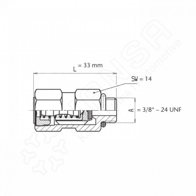 HANSA Mini safety valve 36.0 bar MSV 2444908050