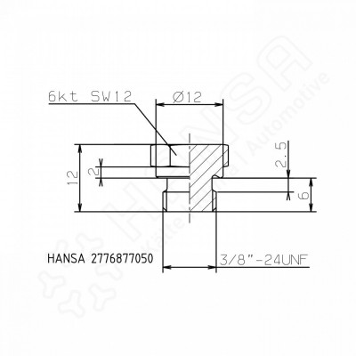 HANSA Verschlussstopfen 3/8''-24UNF Stahl VSS 2776877050