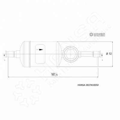 HANSA Filter drier sight glass combination steel HMK083 sm FI_2837410050
