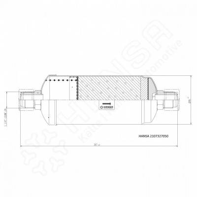 HANSA Filtertrockner Triplex® 50bar Bördelanschluss 22 mm | 7/8'' TRI 2107327050