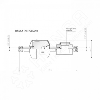 HANSA Filtertrockner Schauglas Kombi  HM052 SG 6 mm | 1/4'' HMK 2837906050