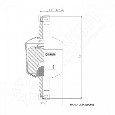 HANSA Filter drier Multiplex flare connection HM163 10 mm | 3/8''_2834310050