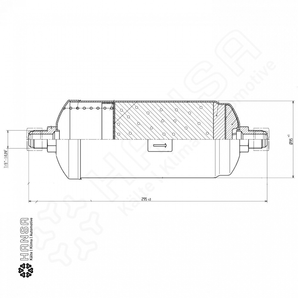HANSA Filtertrockner Triplex® 50bar Bördelanschluss 16 mm | 5/8'' TRI 2107316050