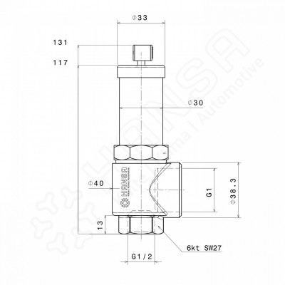 HANSA Safety valve KSV 6.0 bar | 12.5 mm | G1/2''_2442060050