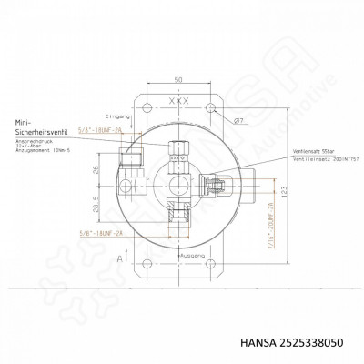 HANSA SammlerTrockner Stahl Ø95 0.9l Schauglas Indikator Ventil STS 2525338050