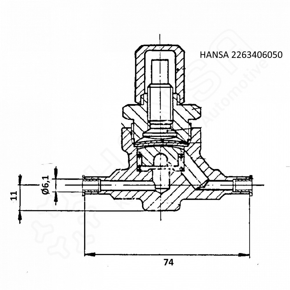 HANSA Absperrventil Lötanschluss 6 mm HVKL 2263406050