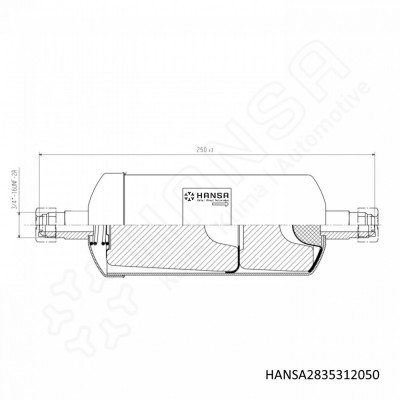 HANSA Filtertrockner 55bar HM304 Bördelanschluss 3/4''UNF für 12 mm | 1/2'' HM 2835312050