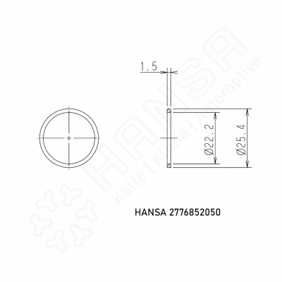 HANSA Dichtring PTFE 25,4 x 22,2 mm DF 2776852050