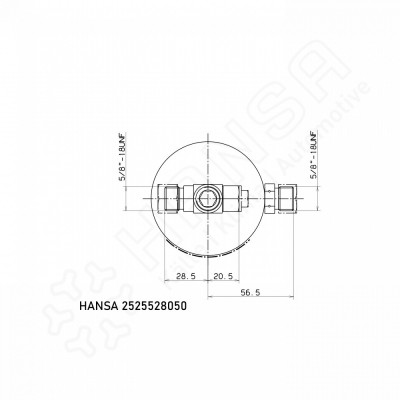 HANSA Receiver drier steel Ø75mm 0.5l sight glass STS 2525528050