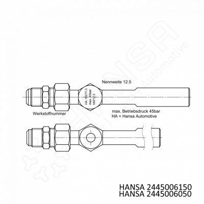 HANSA Changeover valve G1/2'' connecting stud WSV 2445006150