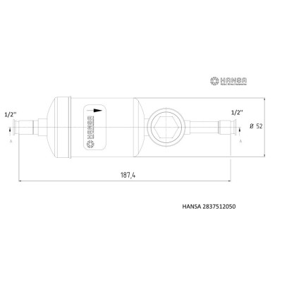 HANSA Filtertrockner Schauglas Kombi Stahl HMK084S SG HMK 2837512050