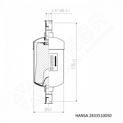 HANSA Filtertrockner Multiplex Lötanschluss HM083s 3/8'' HM 2833510050