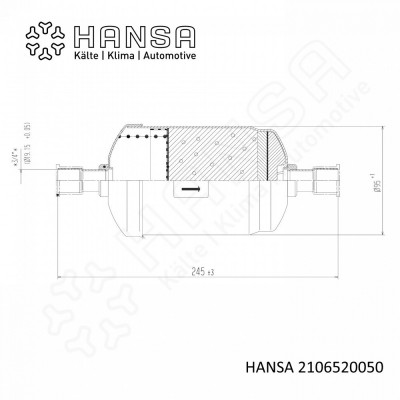 HANSA Filter drier Triplex® 50bar solder connection 3/4''_2106520050