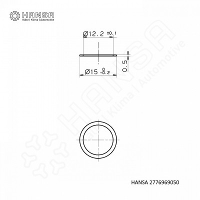 HANSA Flachdichtring PA6 hell  15 x 0,5 DP 2776969050