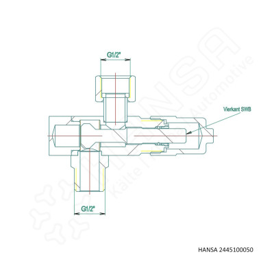 HANSA Absperrventil G1/2'' SET ASV 2445100050