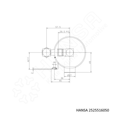 HANSA SammlerTrockner Ø75 0,7l mit Schauglas 5/8''UNF 197mm STS 2525516050