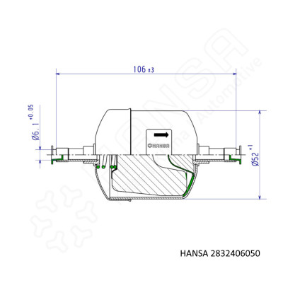 HANSA Filtertrockner 60bar HM052sm Lötanschluss für 6 mm HM 2832406050