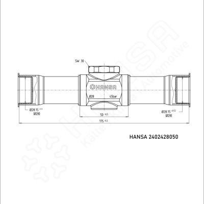 HANSA Schauglas m. Indikator  Lötanschluss 28 mm FI 2402428250