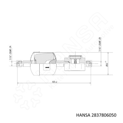 HANSA Filter drier sight glass combination flare connection 7/16''UNF w indicator HM052 FI HMK 2837806050