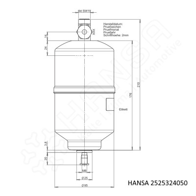 HANSA Sammeltrockner 1l STS 2525324050