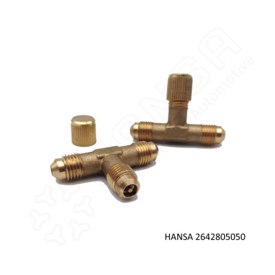 HANSA T-Stück 7/16'' Set mit Ventileinsatz für 6 mm 1/4'' TNV 2642805050