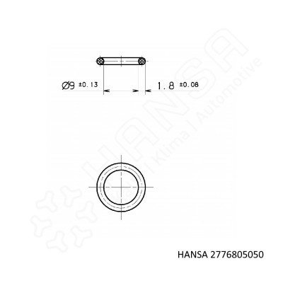 HANSA O-ring  9,0 x 1,8  HNBR OR 2776805050