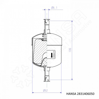 HANSA Filtertrockner 60bar HM032s Lötanschluss für 1/4'' HM 2831506050
