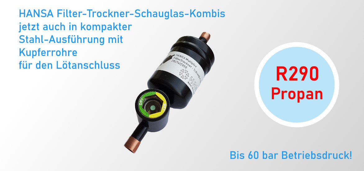 HANSA FilterTrockner Schauglas Kombis Stahl
